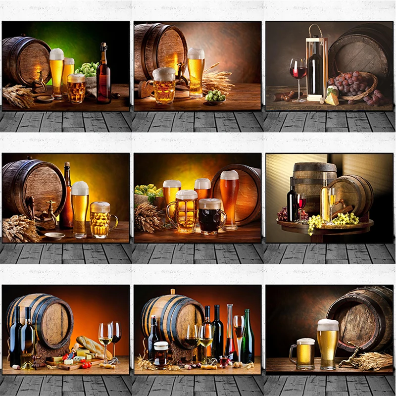Wine Beer Bar - 주방 바 레드 와인 포도 맥주