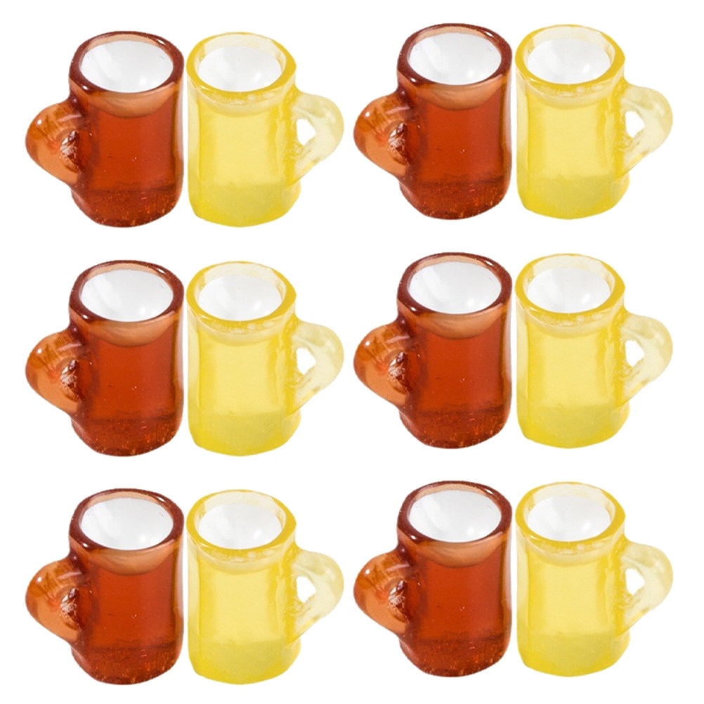 Wine Beer Photo - 20Pcs 미니어처 수지 맥주 머그잔 현실적인
