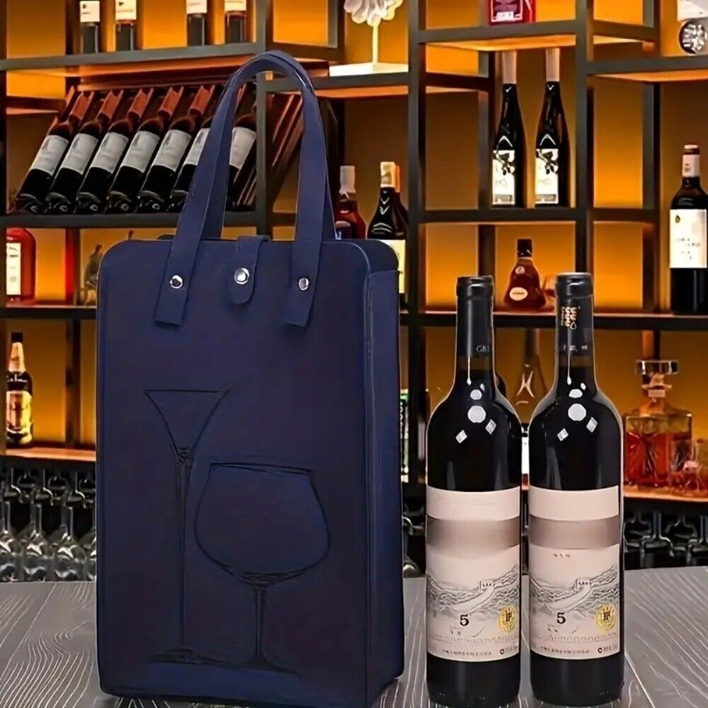 Wine & Beer Unlimited Spirits Photos - 고급 펠트 레드 와인 가방, 이중