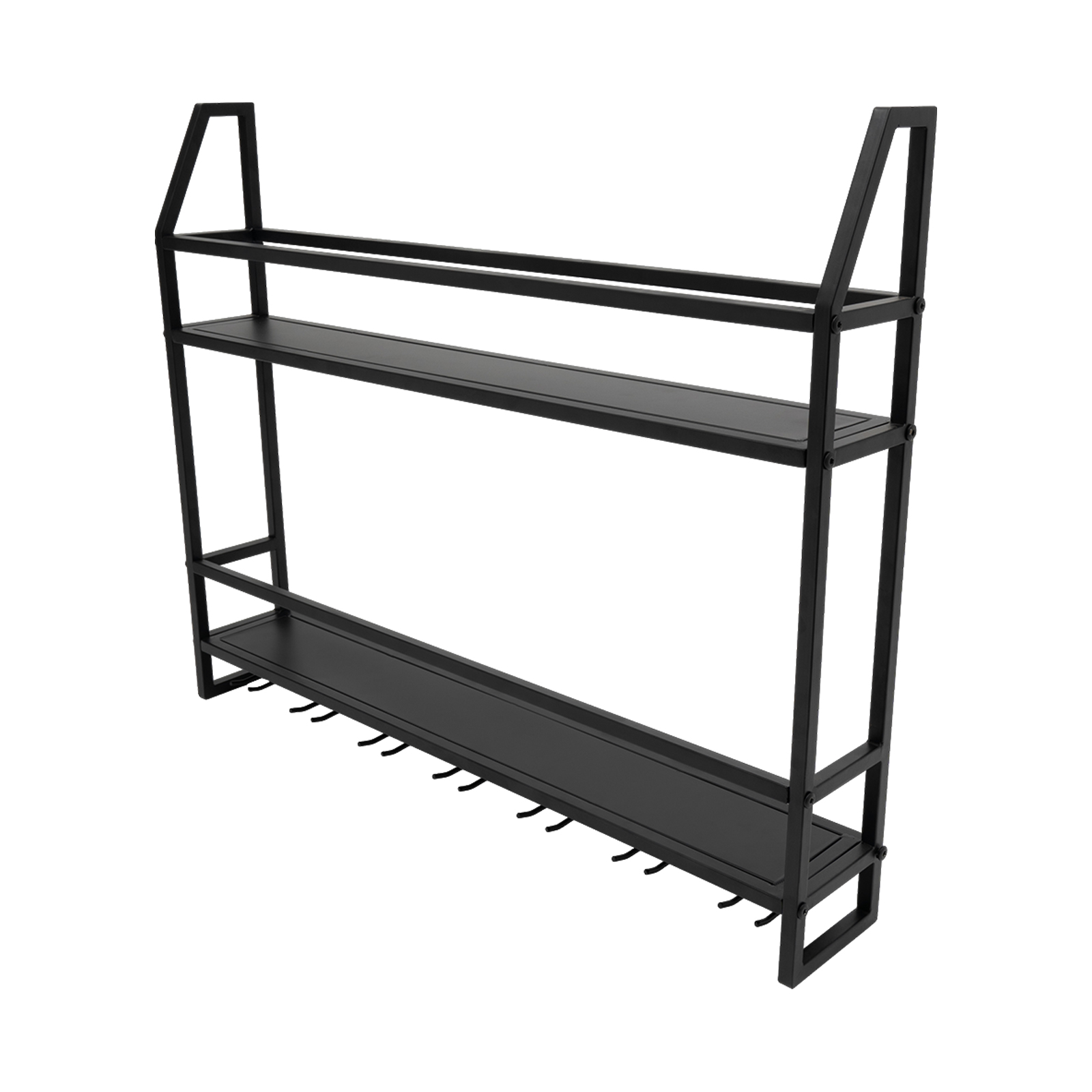 Wine Rack Wall Mount - 이중 레이어 와인랙 벽걸이 유리잔 홀더