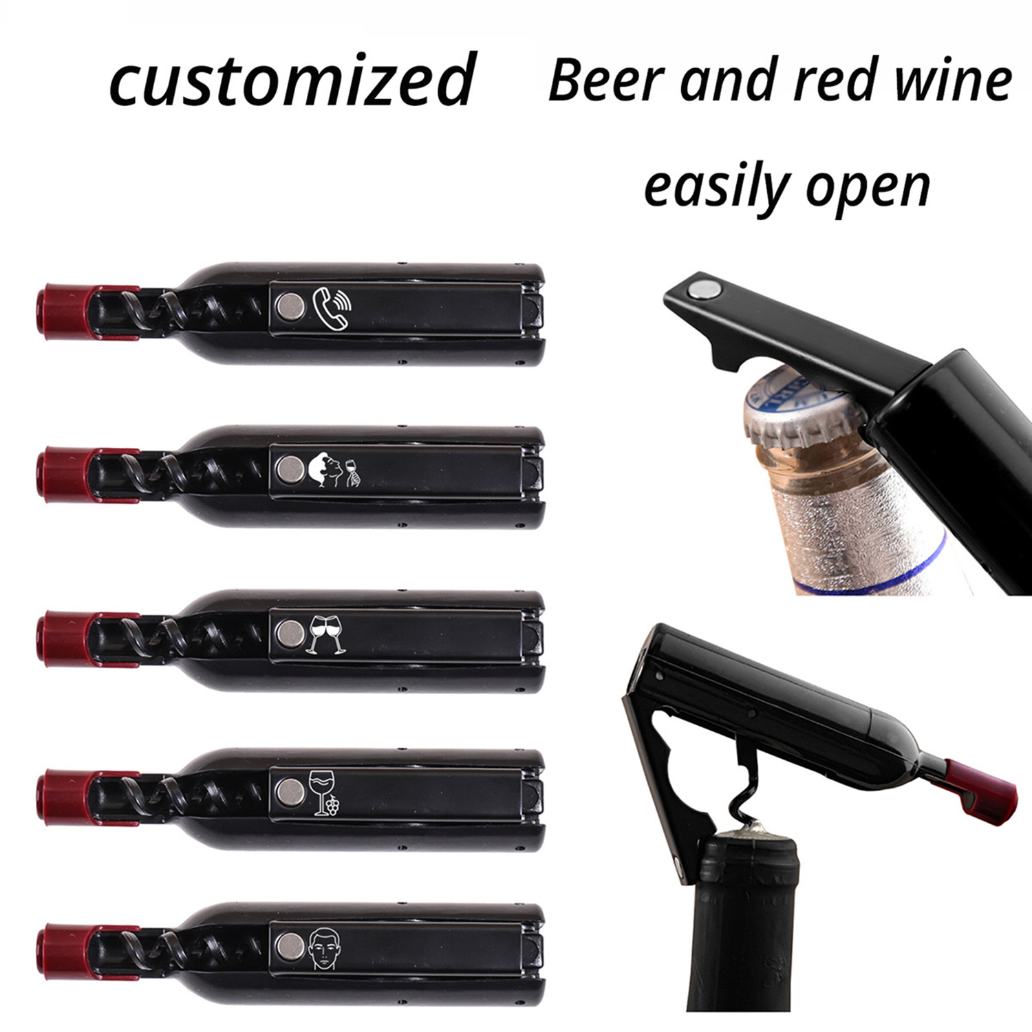 병 모양 맞춤 텍스트 와인 오프너 냉장고 자석 맞춤 이 - Wine With Beer Name 리뷰 및 가격