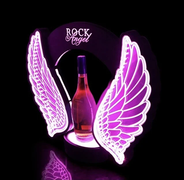 충전식 LED 반짝이 천사 날개 와인 샴페인 병 장식  - Wine Beer Bar 리뷰 및 가격