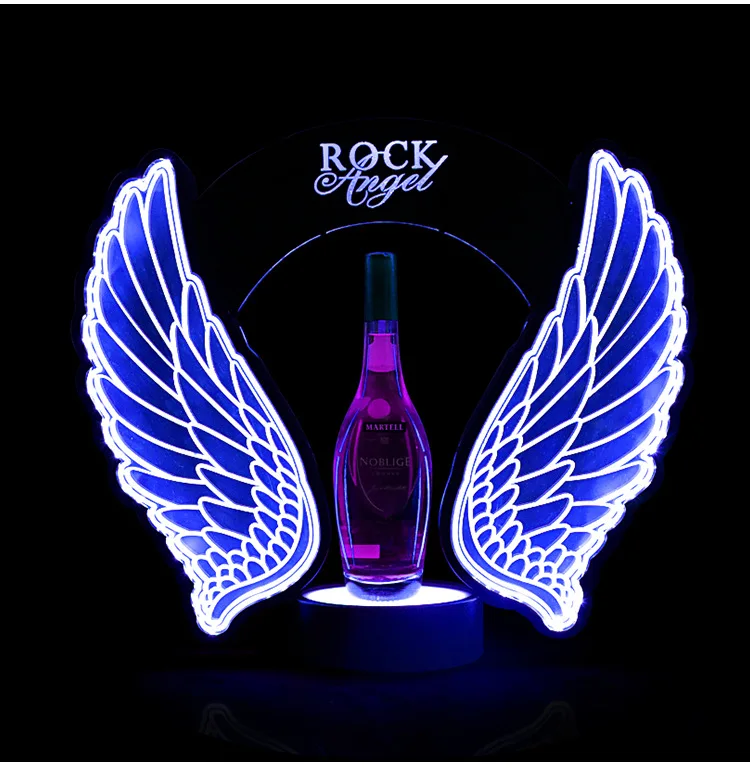 충전식 LED 반짝이 천사 날개 와인 샴페인 병 장식  - Wine Beer Bar 리뷰 및 가격