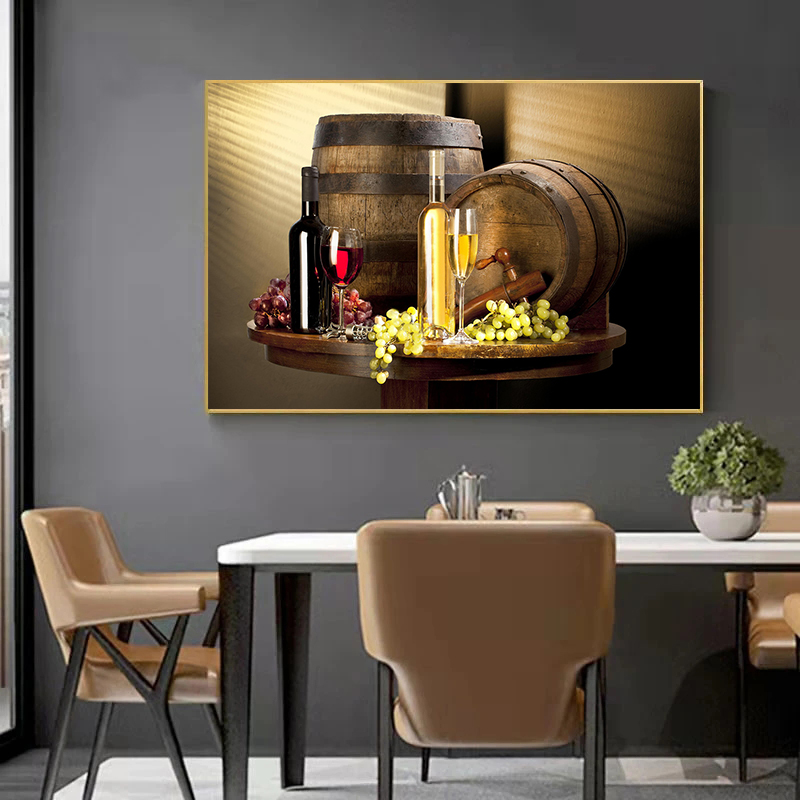주방 바 레드 와인 포도 맥주 병 캔버스 그림 정물화  - Wine Beer Bar 리뷰 및 가격
