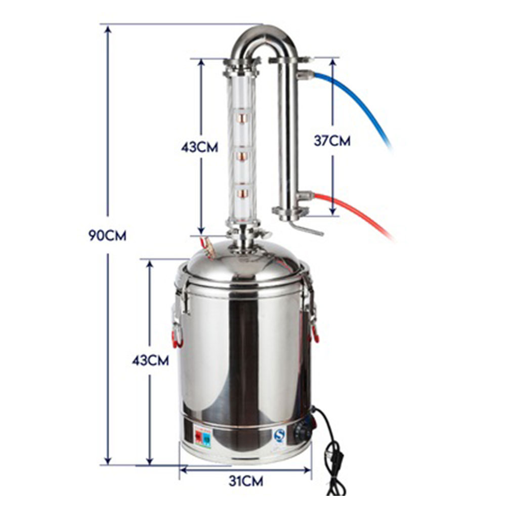 22리터 전기 증류기 알코올 제조 장비 브랜디 증류기  - Wine Beer Distillation 리뷰 및 가격