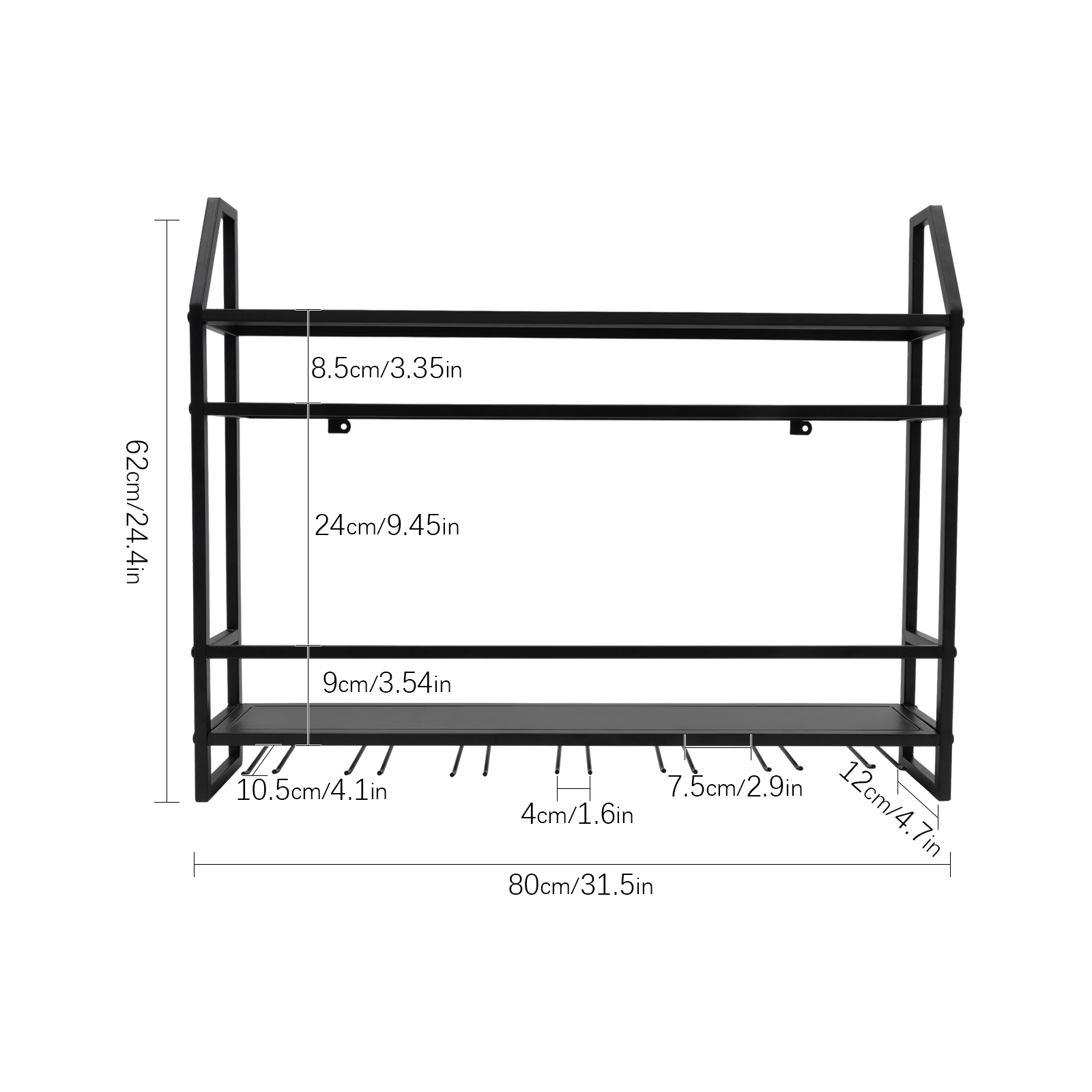 이중 레이어 와인랙 벽걸이 유리잔 홀더 선반 정리대 7 - Wine Rack Wall Mount 리뷰 및 가격