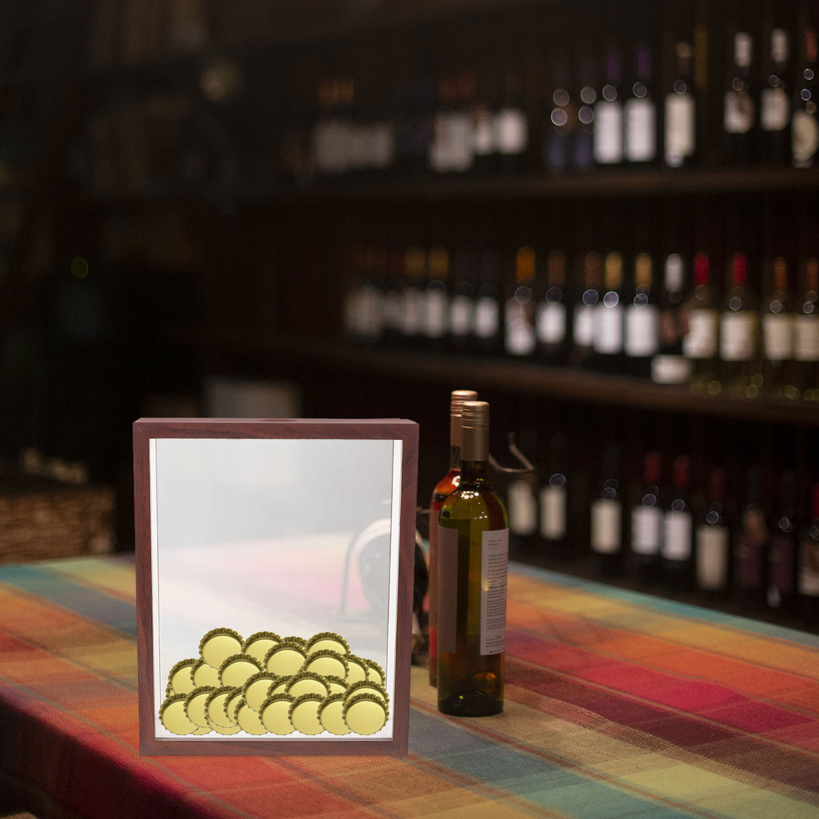 맥주병뚜껑 섀도우 박스 슬롯 탑로딩 디스플레이 프레임  - Wine Beer Photo 리뷰 및 가격