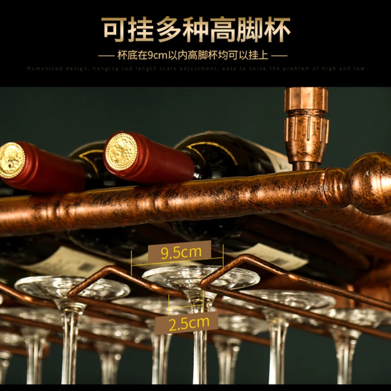 빈티지 청동 블랙 철 금속 주조 천장, 거꾸로 매다는  - Wine Rack Wall Mount 리뷰 및 가격