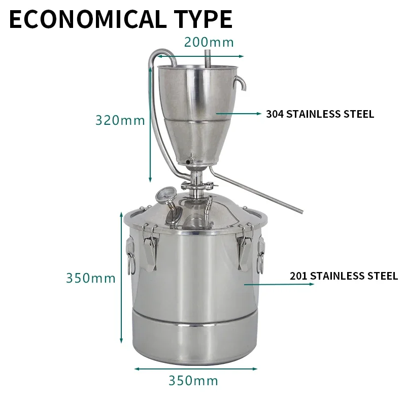 스테인리스 스틸 양조 기계, 물 알코올 증류기, DIY - Wine Beer Distillation 리뷰 및 가격