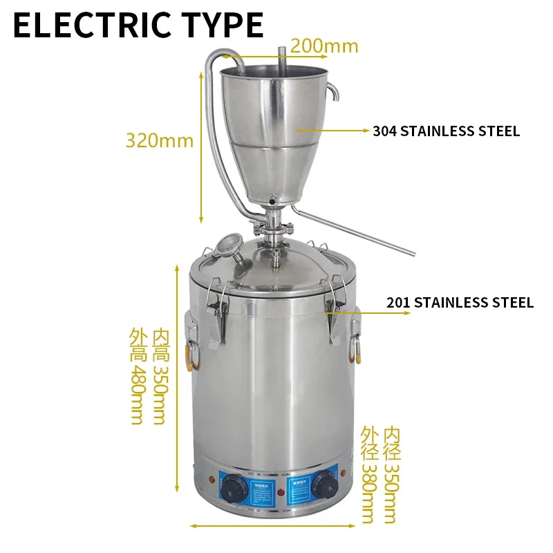스테인리스 스틸 양조 기계, 물 알코올 증류기, DIY - Wine Beer Distillation 리뷰 및 가격