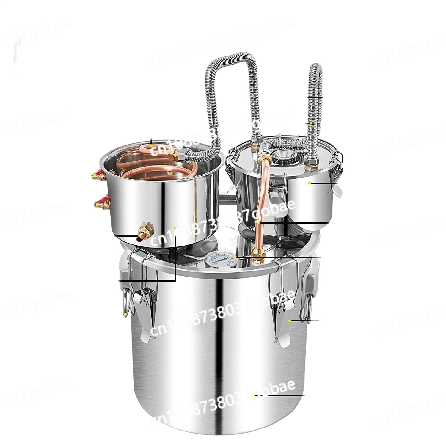 50L 스테인레스 스틸 물 알코올 증류기 맥주 양조용  - Wine Beer Distillation 리뷰 및 가격
